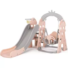 Горка Chipolino SLSET02407PI Горка с качелей и кольцом Pink
