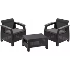 Садовая мебель Keter Corfu Weekend Graphite/Gray (223250)