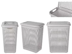 Корзина для белья Бытпласт 46787 Econova 30l, 37x26x46.5cm, gri deschis