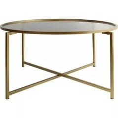 Журнальный столик Trendy Gold Sun S404F, Золотой, дымчатый 83x40x83 см