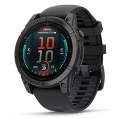 Смарт часы Garmin Fenix E – 47 mm, Slate grey steel with Black silicone band (010-03025-01)