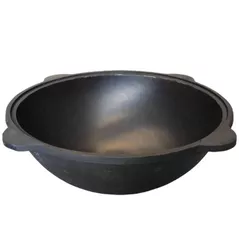 Ceaun grătar Rishtan Ceramic Uzbec WOK 22L cu capac, fonta