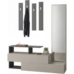 Mobilă pentru antreu Trendy Ramda Mocha Deschis, Antracit, 137x54x35cm (GTR001332)
