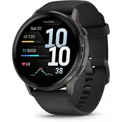 Фитнес-трекер Garmin Venu 4 - 45 mm, Slate bezel with black silicone band