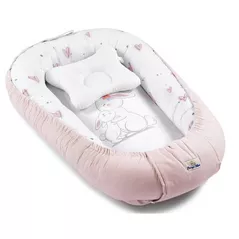 Cocon pentru bebelusi PernaMea Babynest Premium Iepuras Roz (PM.101552/4)