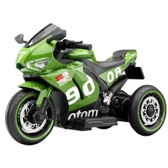 Mașină electrică pentru copii Richi (63071) Motocicleta verde pe acumulator pentru copii (868)