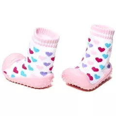 Haine pentru copii U-Grow US1K1-17-20 Șosete cu inimioare antiderapante pentru copii, mărimea 20