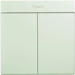 Выключатель электрический Aqara ZNQBKG25LM Green H1M - 2 клавиши (c нулём) квадратный подрозетник