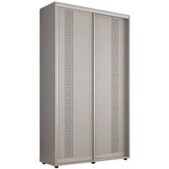 Шкаф Mobildor-Lux Compact uși glisante PAL cu ornament grecesc (140x45x220H cm) Grey