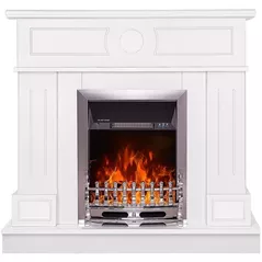 Камин электрический ArtFlame Ambasador & Galileo silver, 978x1048x300 mm, Alb