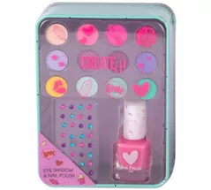 Set de creație Create it! 84528B Set contur de ochi si oja in cutie metal