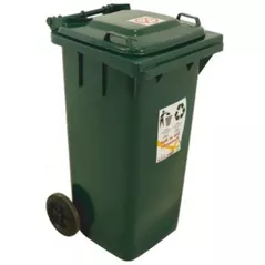 Coș de gunoi Hydro S Tomberon cu roti si capac 120 L Verde 8001196