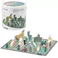Set de construcție Viga 44040 Set de construcție din lemn Orașul, 56 elem.