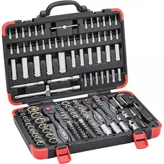 Set de unelte de mână Vigor V2461, головки-воротки 1/2", 3/8" и 1/4" 172 пр.