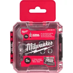 Set de unelte de mână Milwaukee 4932499470 Set compact cu antrenor cu clichet ¼, biti si chei tubulare in cutie compatibila PACKOUT