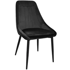Scaun Deco Florida Black catifea+black leg HLR66