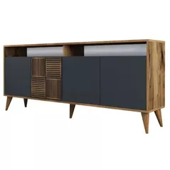 Casetieră Trendy Milano, Nuc, Antracit 180x78x35cm