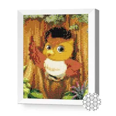 Картина по номерам Art Gallery JS20658 Mozaic cu diamante 20x30cm Bufnita inteleapta