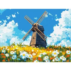 Картина по номерам Ideyka (KHO6399) Mill in the middle of a field, 30х40