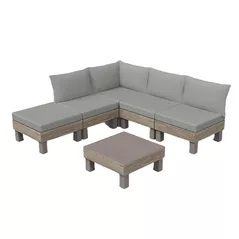 Садовая мебель Keter 57718 Elements Signature: masa, canapea, frasin