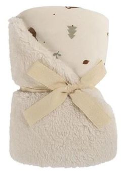 Lenjerie de pat pentru copii Premaman PCIEZ0-ECR-UNQ Paturica pe 2 parti King of Forest Ecru, 80x110cm