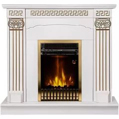 Камин электрический ArtFlame Calisto & Gala gold, 1020x1100x300mm, Alb