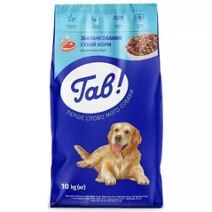Hrană pentru animale de companie Гав! 24597726 Hrană uscată, carne de vițel și orez, 10 kg