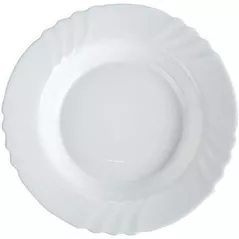 Тарелка Bormioli Rocco 27082 глубокая 23.5cm Ebro, белая, стеклокерамика