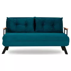 Canapea Trendy Sando Verde benzina, 78x78x133cm (2 locuri)