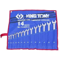 Cheie fixă King Tony 1215MRN01 ключи комбинированные 8-24мм 14 пр. (Tetoron)