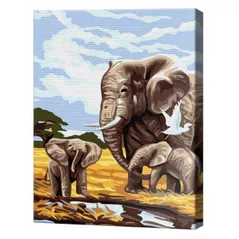 Tablou pe numere Art Gallery CX3768 20x30cm Elefanti la apa