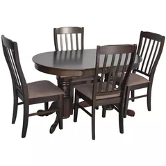 Set masă și scaune Evelin di Costacurta стол HV-31N Chocolate + 4 стула Wenyi Chocolate/Ekea12 Dark Brown