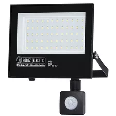 Reflector Horoz ASLAN-50W, 6400K, cu senzor de miscare, negru (068-011-0050)