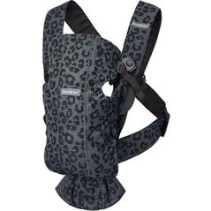 Marsupiu pentru copii BabyBjorn 021078E1 Mini Anthracite/Leopard, 3D Mesh