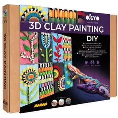 Набор для творчества Okto 10047 Tablou 3D cu plastilină aerată Air Clay 30x30сm: Patchwork Garden