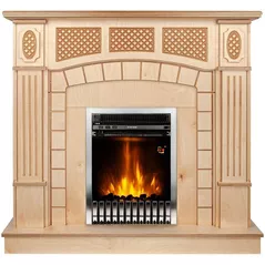 Камин электрический ArtFlame Amsterdam wood & Gala silver
