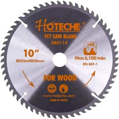 Диск отрезной Hoteche 580114 Пильный диск по дереву  255*30мм*60T