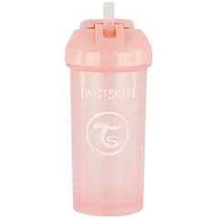 Поильник U-Grow 78588 Cana cu Pai, Roz Pastel, 360ml