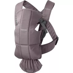 Кенгуру BabyBjorn 021034E1 Mini Dark Purple cu pozitii multiple de purtare, bumbac