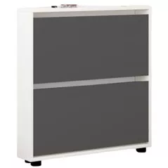 Raft pentru încălțăminte Mobildor-Lux Leo Slim 60x16x86H cm White/Anthracite