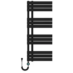 Полотенцесушитель Avonflow Nordic 500x1200 700W, сталь, правое подключение, черный мат