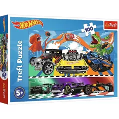 Головоломка Trefl 16466 Puzzles 100 Speeding cars Hot Wheels