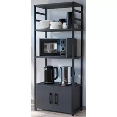 Этажерка Nex Home Многоярусный, для кухни, 4 ящика, 56x30x138 см, Антрацит (28-04-08)