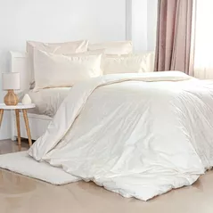 Домашний текстиль Relaxe Home 023306 Lenjerie de pat TEP Grace Jacquard (Euro) Milky
