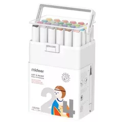 Набор для творчества Mideer MD4183 Set markere pentru schiță cu 2 capete, 24 culori