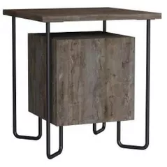 Noptieră Trendy Acres Nightstand, Cafea neagra, 40x45x40cm (GTR001515)