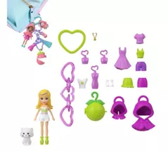 Păpușă Fisher Price JKR46 Кукла-брелок с питомцем и аксессуарами 7.5см (в ассорт.)