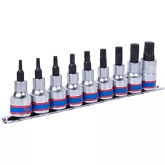 Набор головок, бит, насадок King Tony 4109PR набор насадок TORX T20-T60, дл.60мм 1/2", 9 пр.