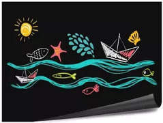 Set de creație Deli DL50001 Pelicula pentru creta 600x900x0.5mm, neagra