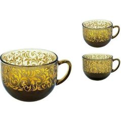 Чашка Glass Ink 44618 Чашка для супа стеклянная 670ml Verso Вензель, ручка